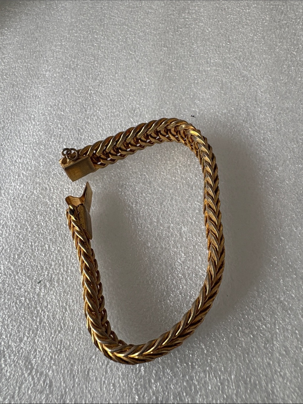 Gold Braided Chain Bracelet
